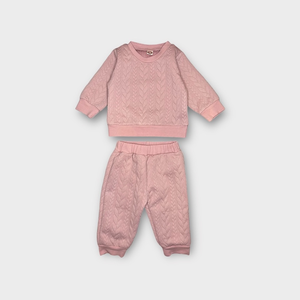 Shein 2 Piece Pink Sweater & Jogger Set